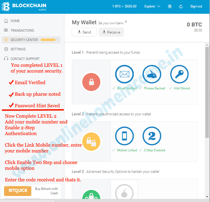 blockchain wallet login