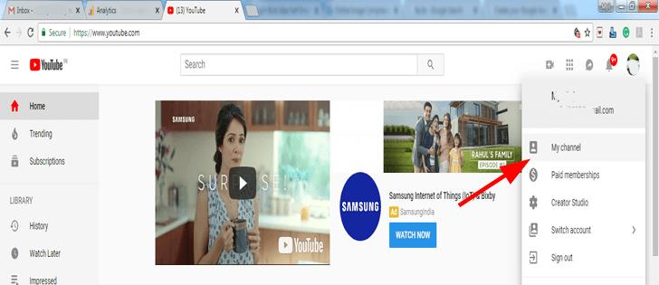 Create Youtube Channel