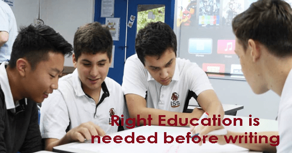 Education needed for Writing