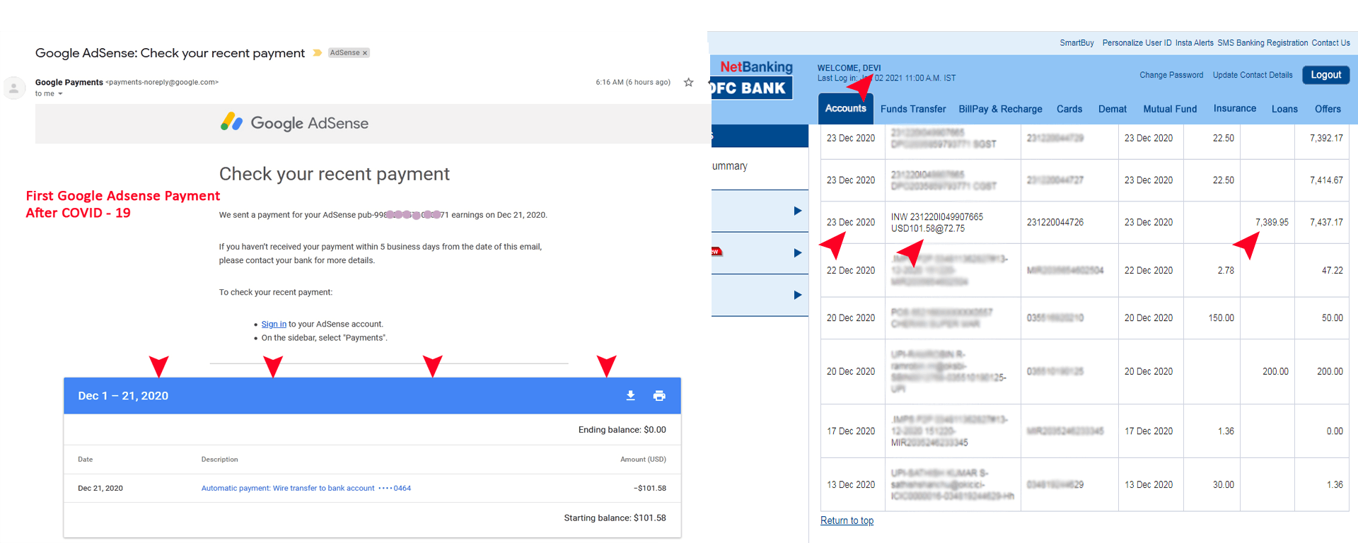 Adsense Payment Dec2020 Adsense Payment Dec2020