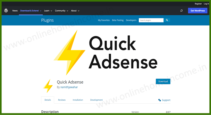 Quick AdSense AD Management Plugin